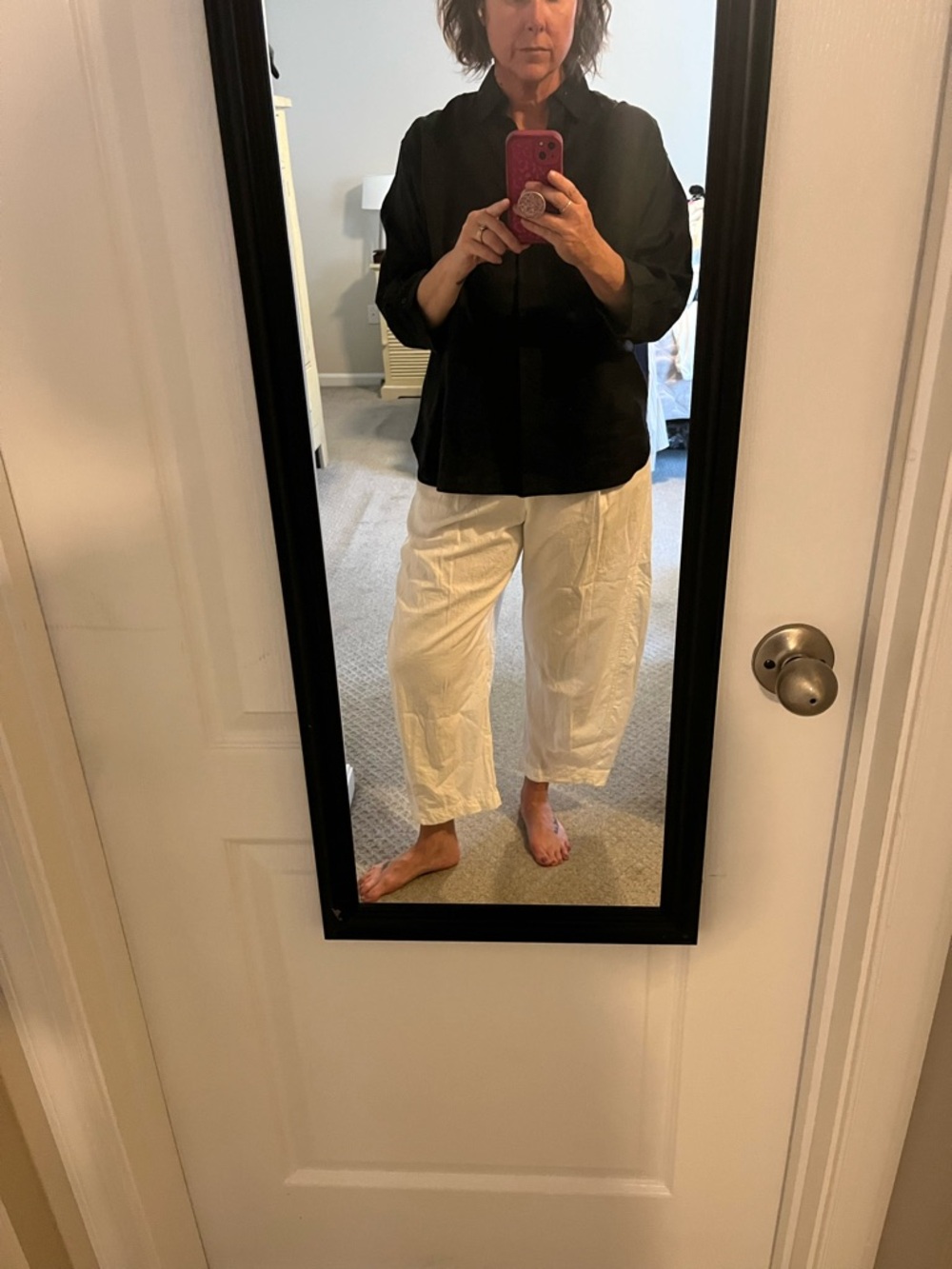 Gap linen barrel pants -M